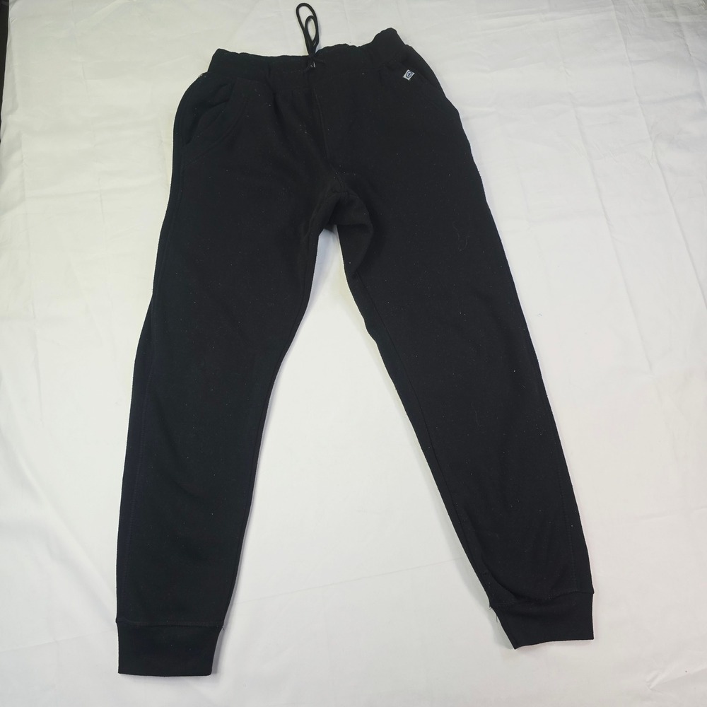 Monument Jogger Sweatpants Mens Medium Black Drawstring Fleece Cuffed Pants